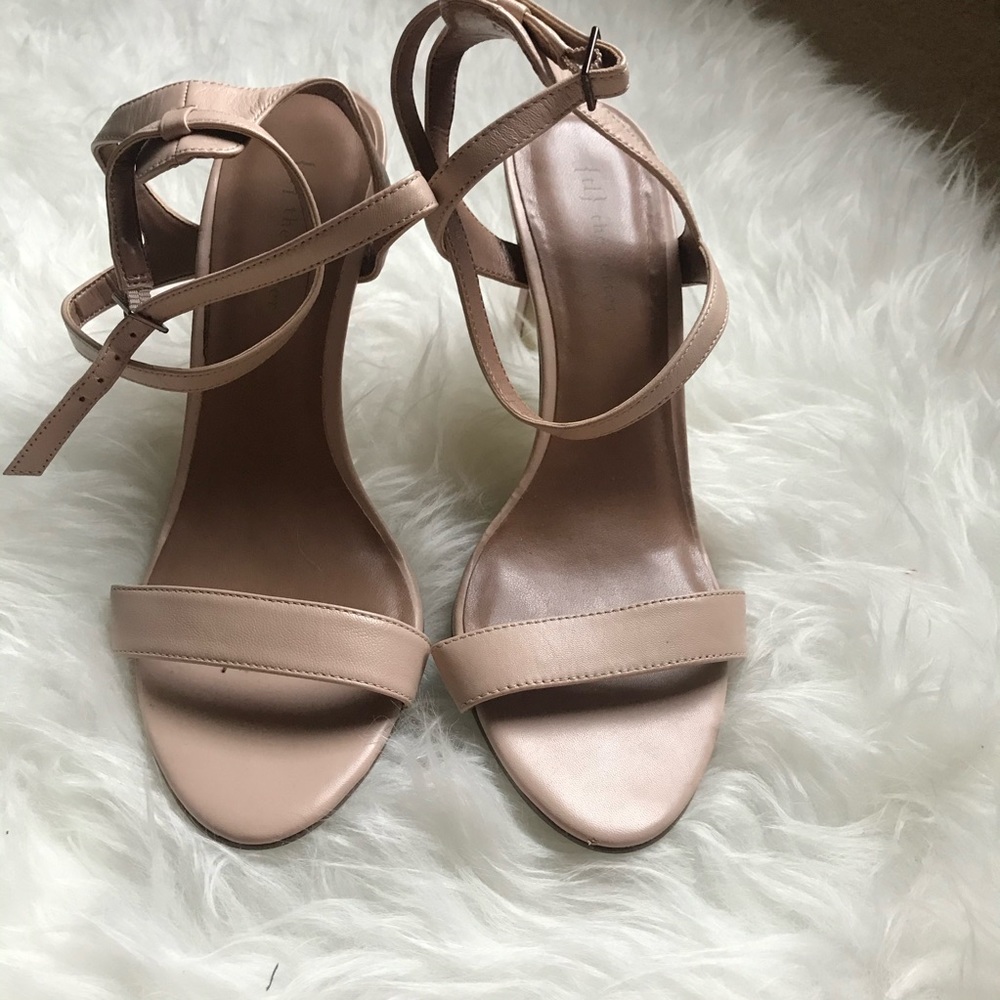 “The Letter” Nudge Strappy Sandal Heels, 8.5
